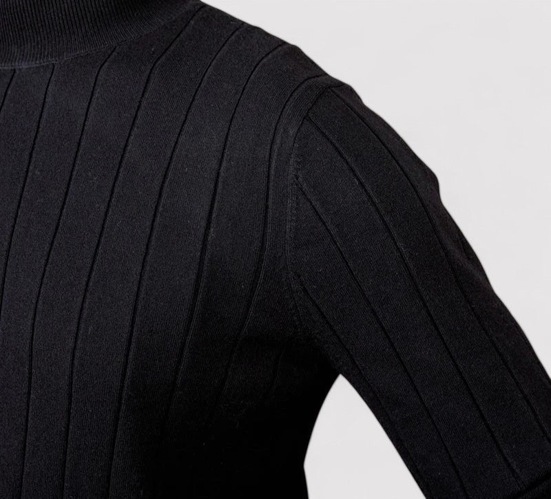 Maglione Elegante a Collo Alto per Uomo in Maglia per l'Autunno Stile Italiano