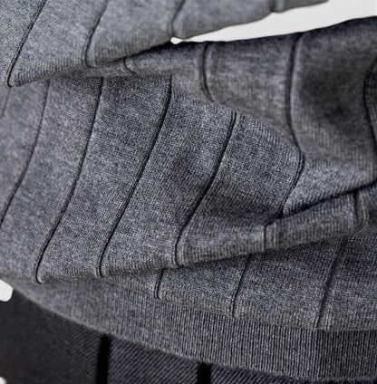 Maglione Elegante a Collo Alto per Uomo in Maglia per l'Autunno Stile Italiano