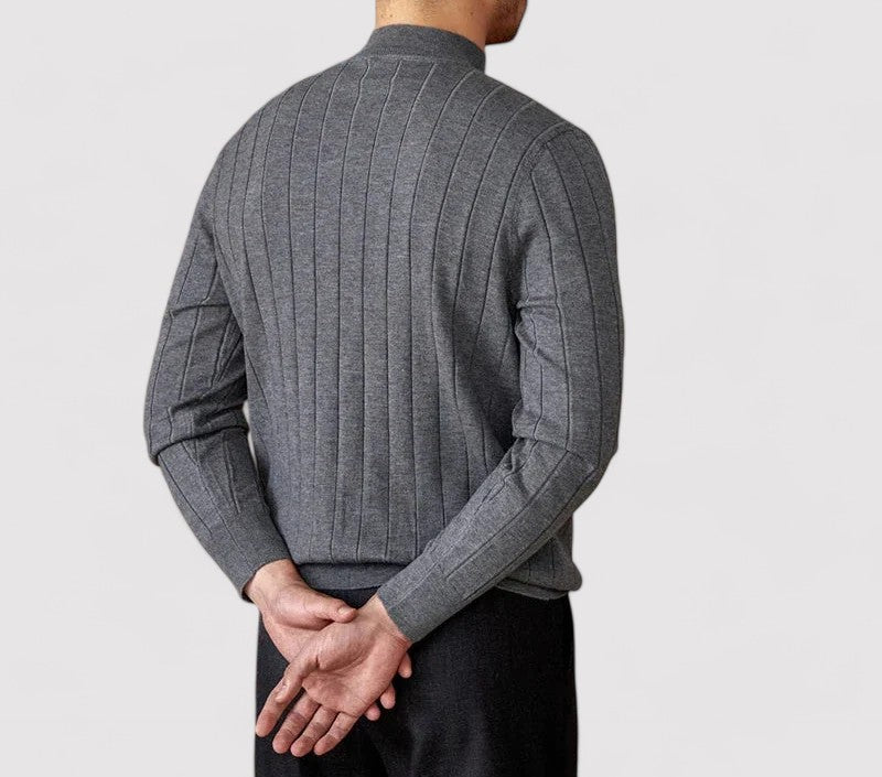 Maglione Elegante a Collo Alto per Uomo in Maglia per l'Autunno Stile Italiano