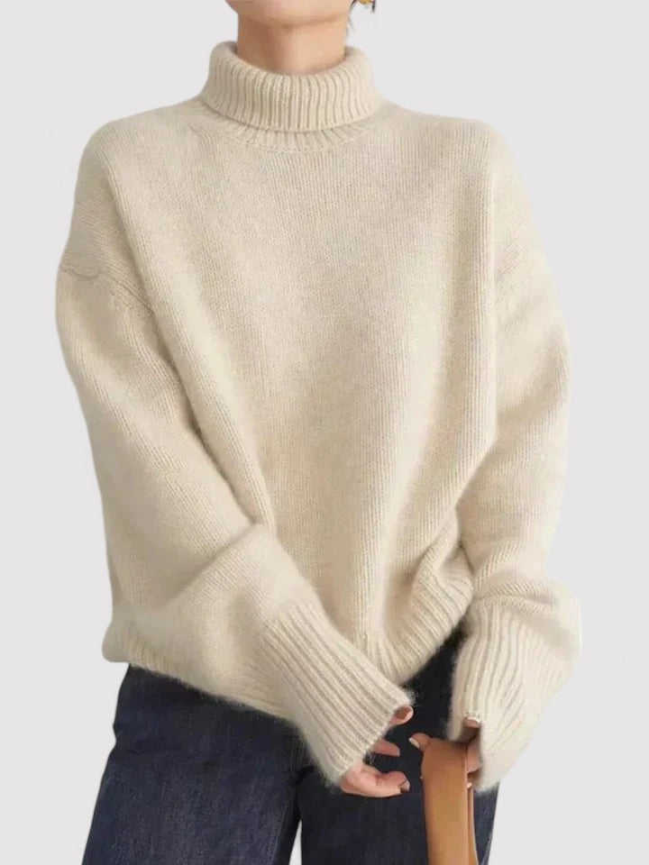 Maglione in Cashmere Donna con Collo Alto - Eleganza e Comfort senza Tempo Stile Italiano