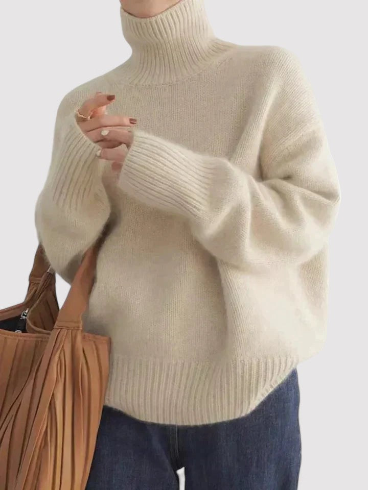 Maglione in Cashmere Donna con Collo Alto - Eleganza e Comfort senza Tempo Stile Italiano