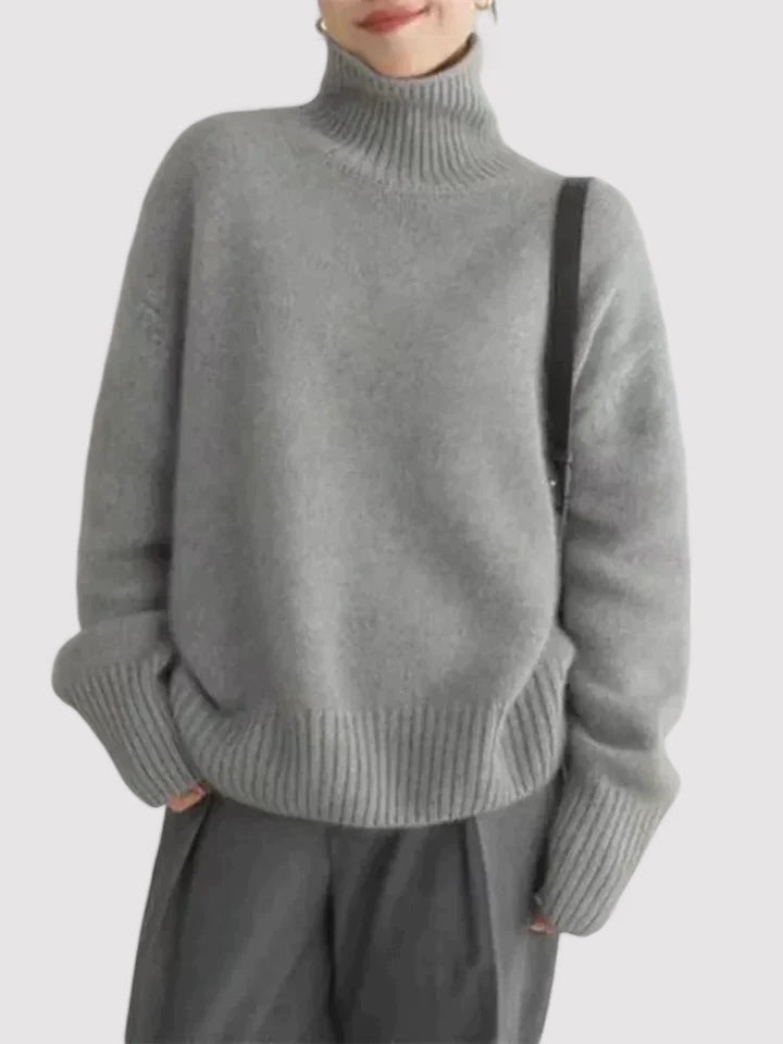 Maglione in Cashmere Donna con Collo Alto - Eleganza e Comfort senza Tempo Stile Italiano