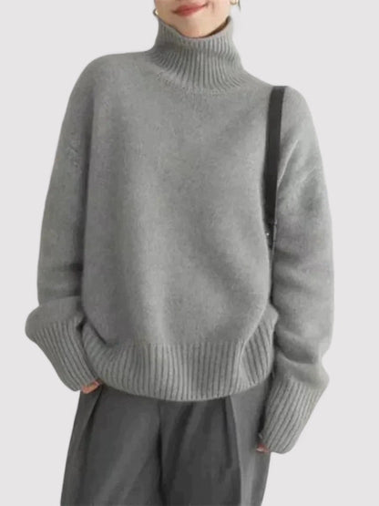 Maglione in Cashmere Donna con Collo Alto - Eleganza e Comfort senza Tempo Stile Italiano