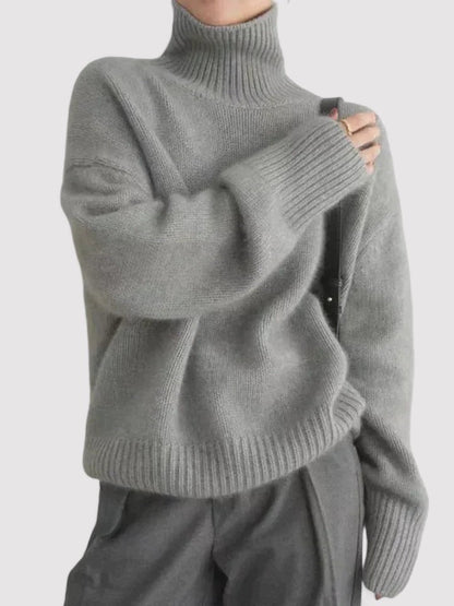 Maglione in Cashmere Donna con Collo Alto - Eleganza e Comfort senza Tempo Stile Italiano