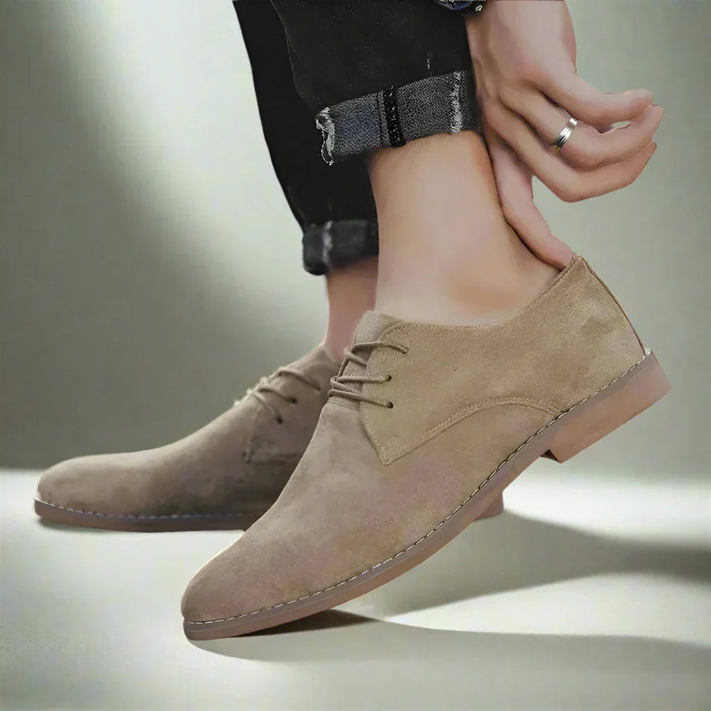 James Oxford - Eleganti scarpe da uomo in suede con lacci