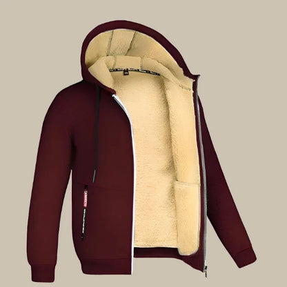 GENTS - Felpa Sherpa da uomo con fodera in pile per un comfort premium