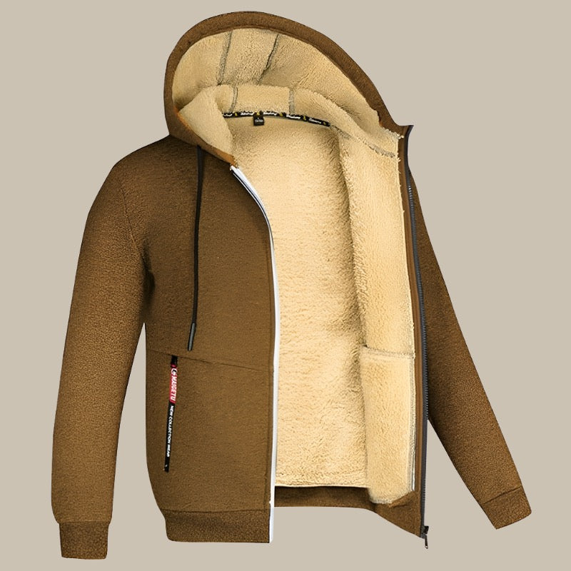 GENTS - Felpa Sherpa da uomo con fodera in pile per un comfort premium