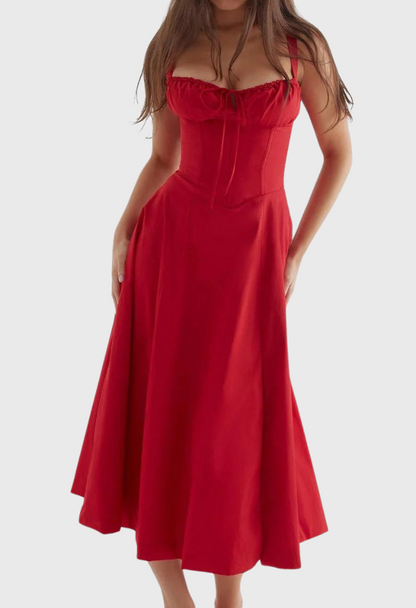 Vestito Estivo Avery Midi Bustier Corset per Stile Estivo Stile Italiano