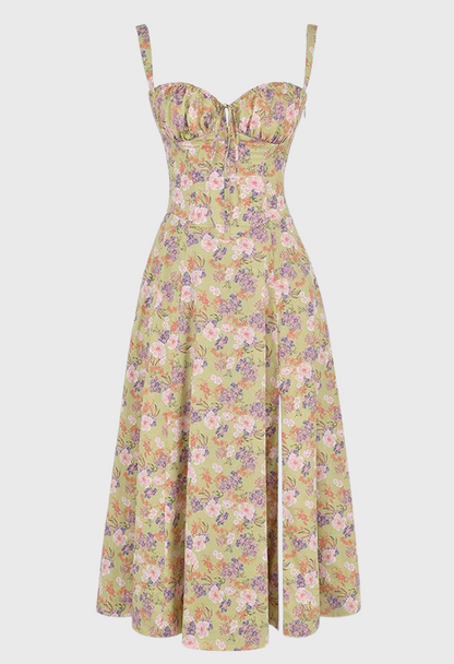 Vestito Estivo Avery Midi Bustier Corset per Stile Estivo Stile Italiano