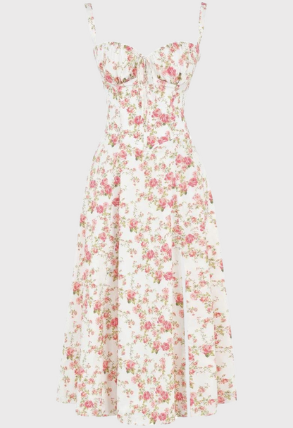 Vestito Estivo Avery Midi Bustier Corset per Stile Estivo Stile Italiano