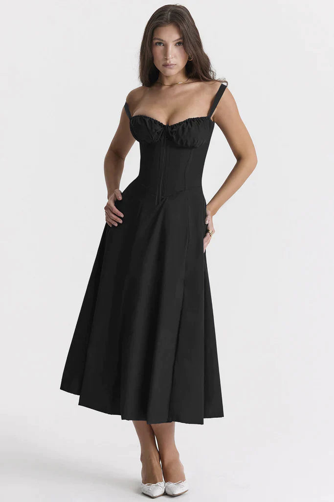 Vestito Estivo Avery Midi Bustier Corset per Stile Estivo Stile Italiano