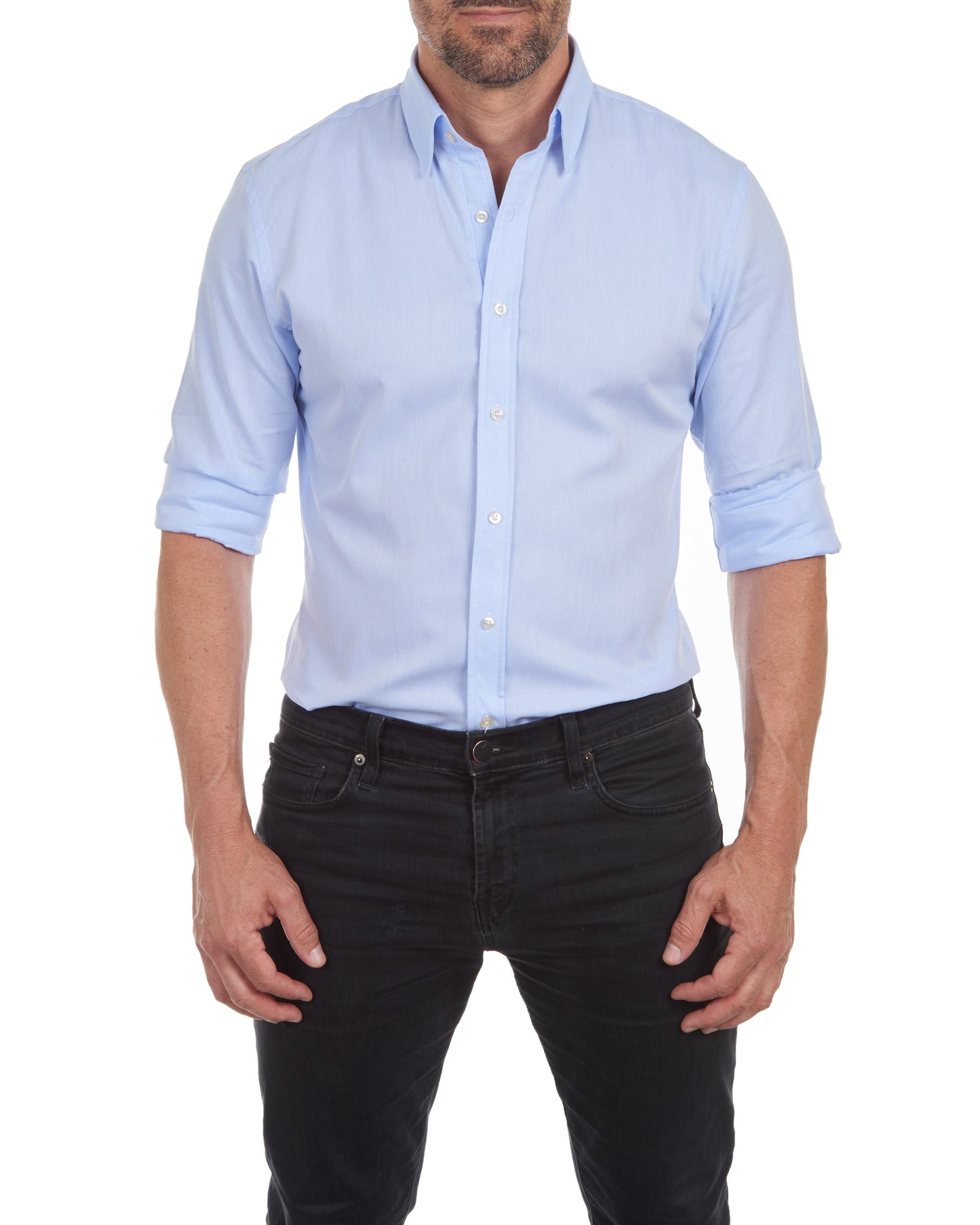 Zeno - Camicia slim-fit elegante in stretch premium per uomini con maniche lunghe