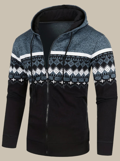 Marco - Hoodie norvegese con zip per uomo elegante e caldo