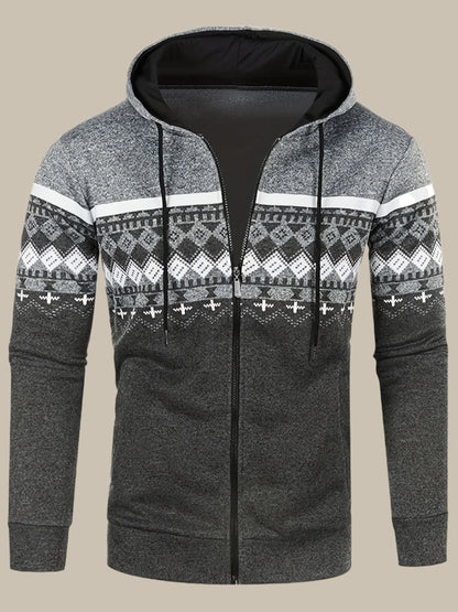 Marco - Hoodie norvegese con zip per uomo elegante e caldo