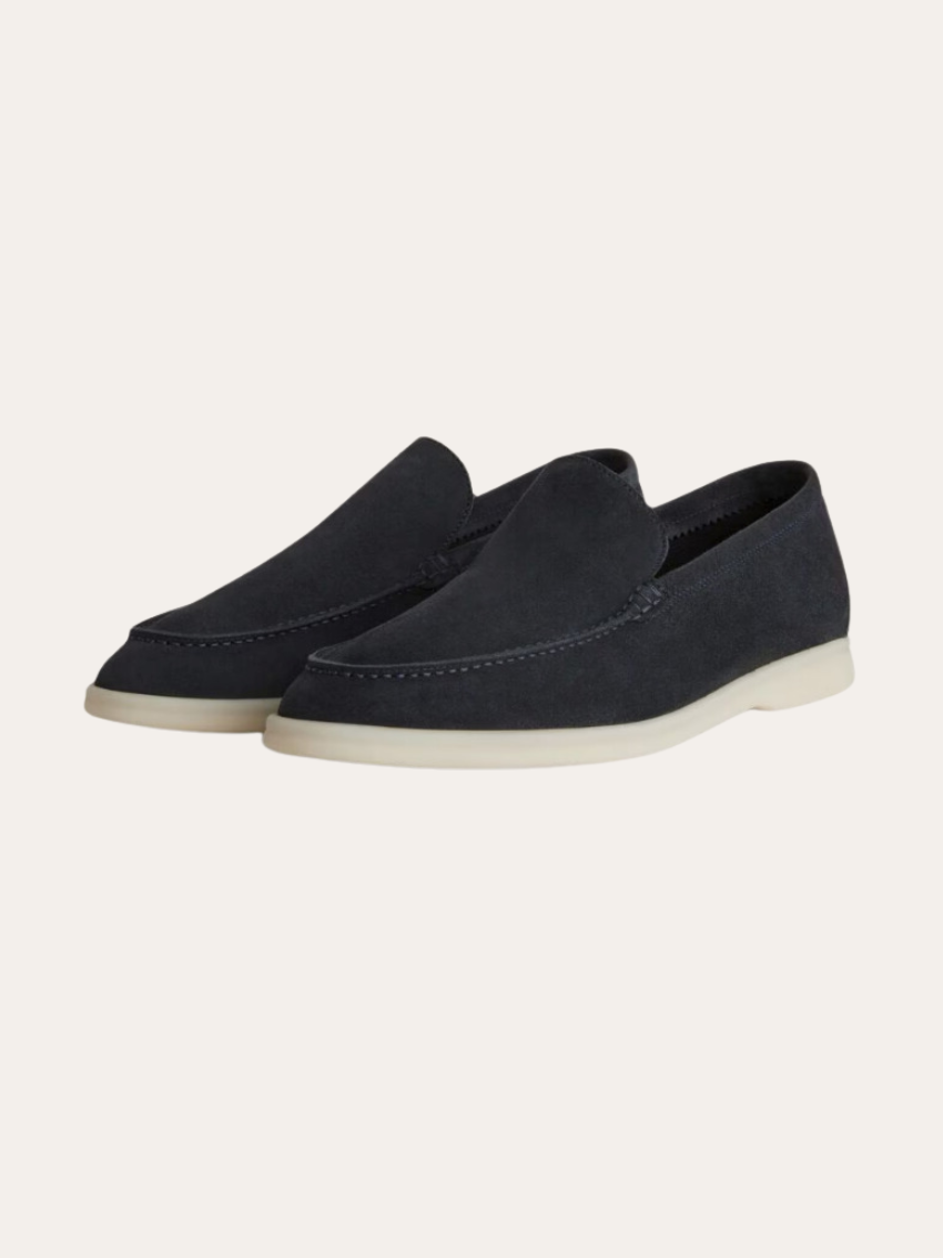 Mocassini Eleganti in Suede Blu Marino per Comfort Stiloso