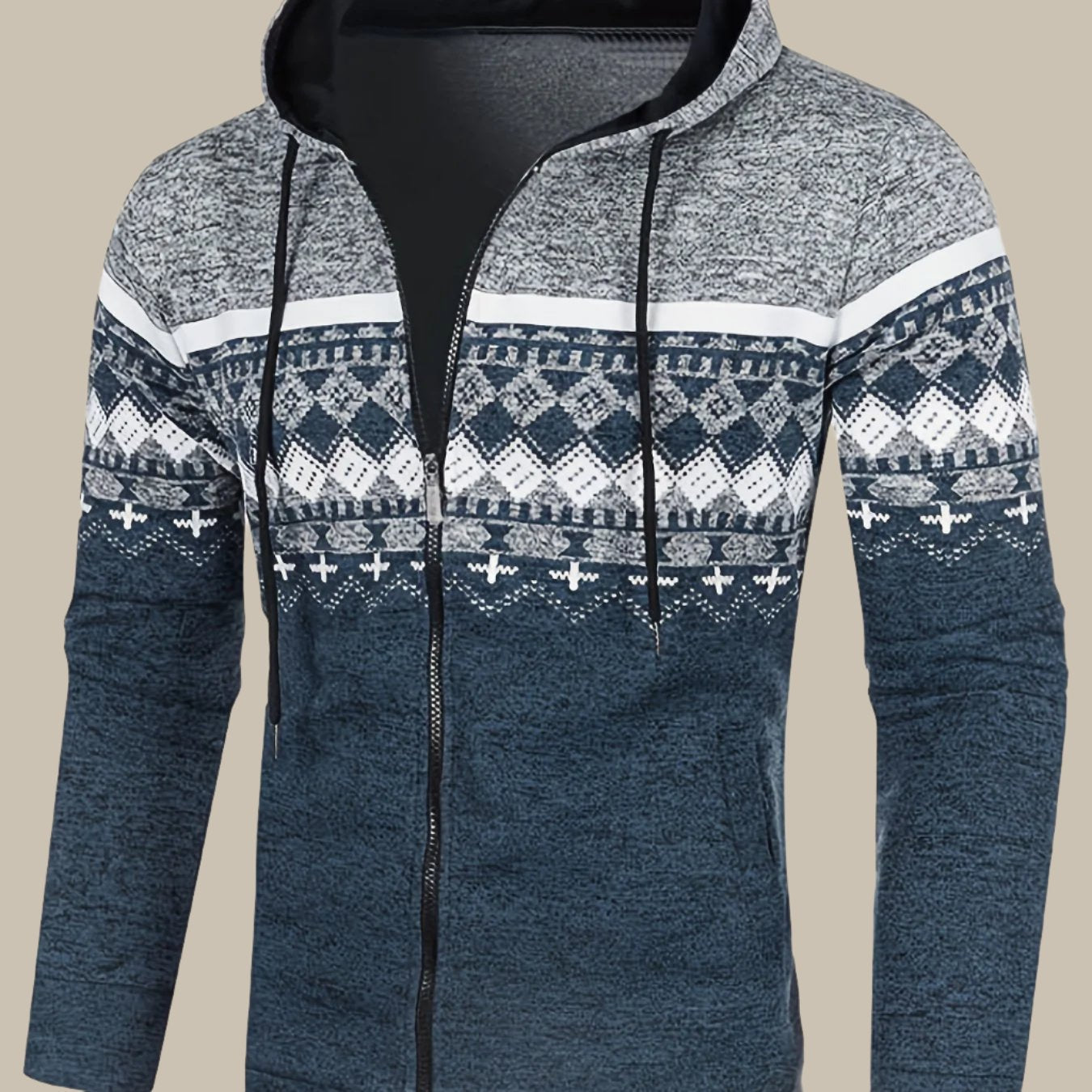 Marco - Hoodie norvegese con zip per uomo elegante e caldo