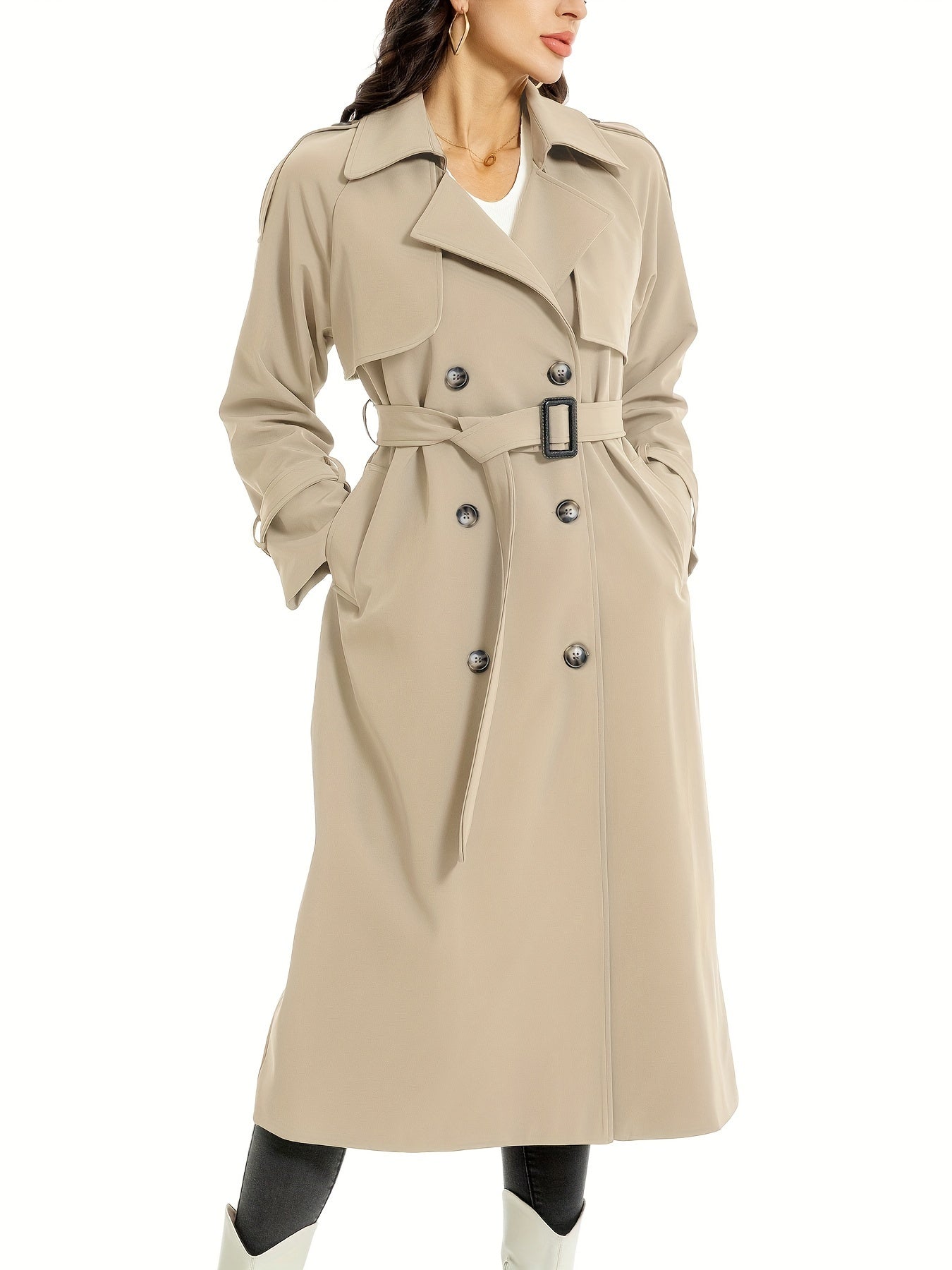 MILA | Trench Coat Lungo e Doppio Senso con Cintura