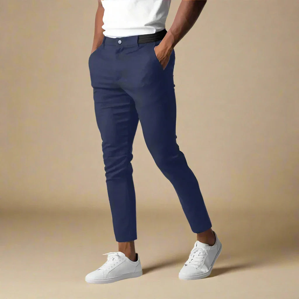 Alessandro - Pantaloni slim fit casual chic con tessuto anti-stropicciamento e elastico, sempre pronti all'uso