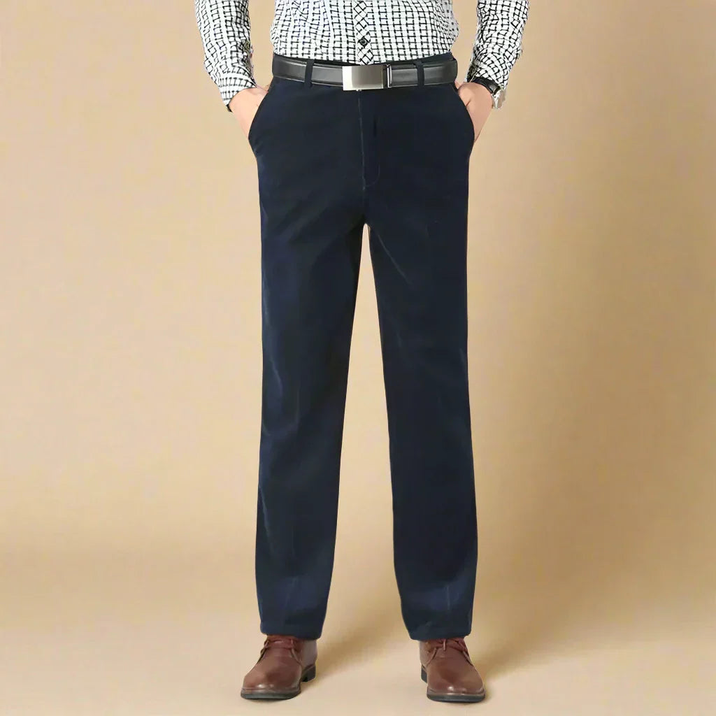 Alessandro - Pantaloni in velluto a coste elasticizzati per un look business casual raffinato