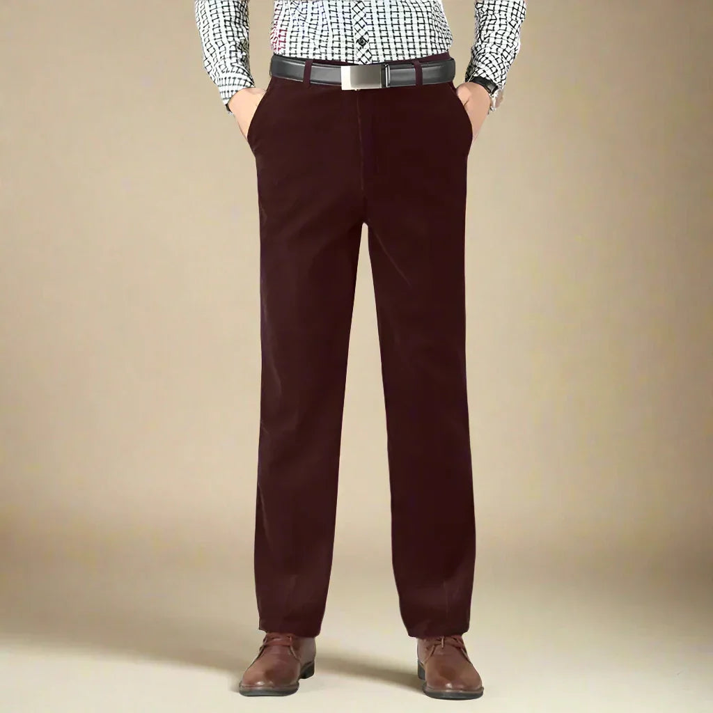 Alessandro - Pantaloni in velluto a coste elasticizzati per un look business casual raffinato