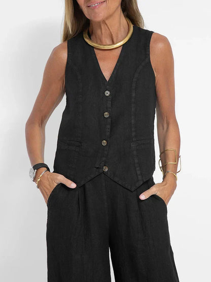 Gilet da Donna in Lino Leggero - Stile Versatile