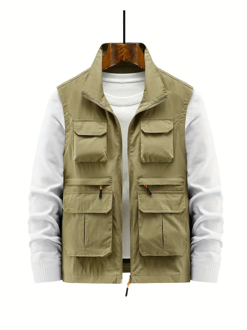 Everett - Gilet Pratico con Tasche Multiple con Cerniera per Uomo