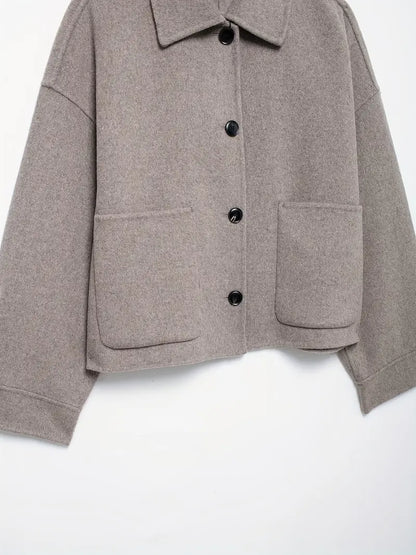 Giacca Liscia Lyvia | Giacca Colorata con Maniche Lunghe e Tasche