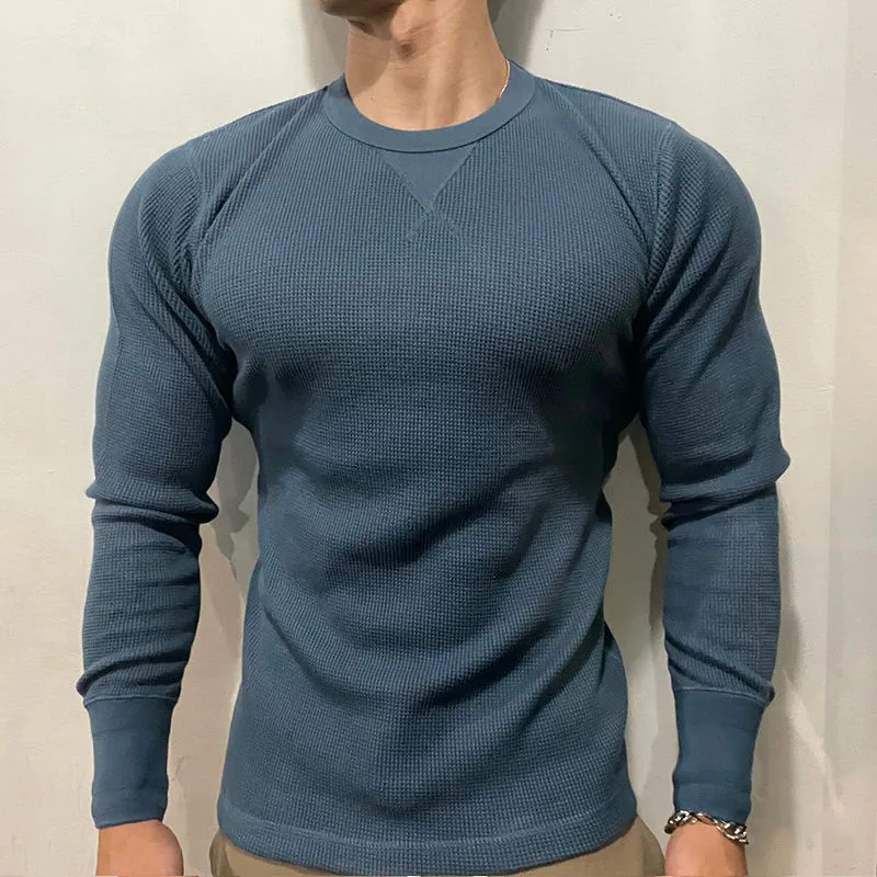 Culver - Maglione Henley in Maglia Muscle Fit per l'Autunno per Uomo