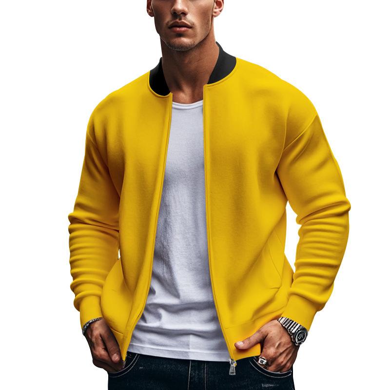 Otto - Giacca Casual da Uomo con Zip a Colore Contrasto