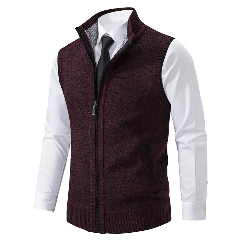 Luis - Gilet Collo Alto con Zip in Pile per Uomo