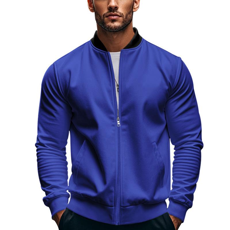 Otto - Giacca Casual da Uomo con Zip a Colore Contrasto