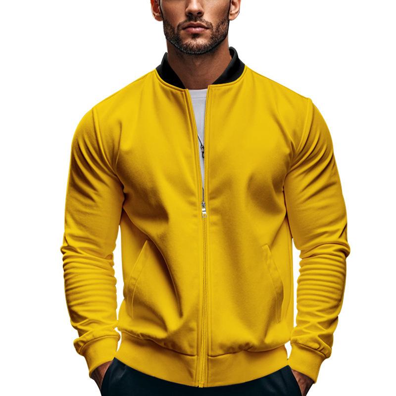 Otto - Giacca Casual da Uomo con Zip a Colore Contrasto