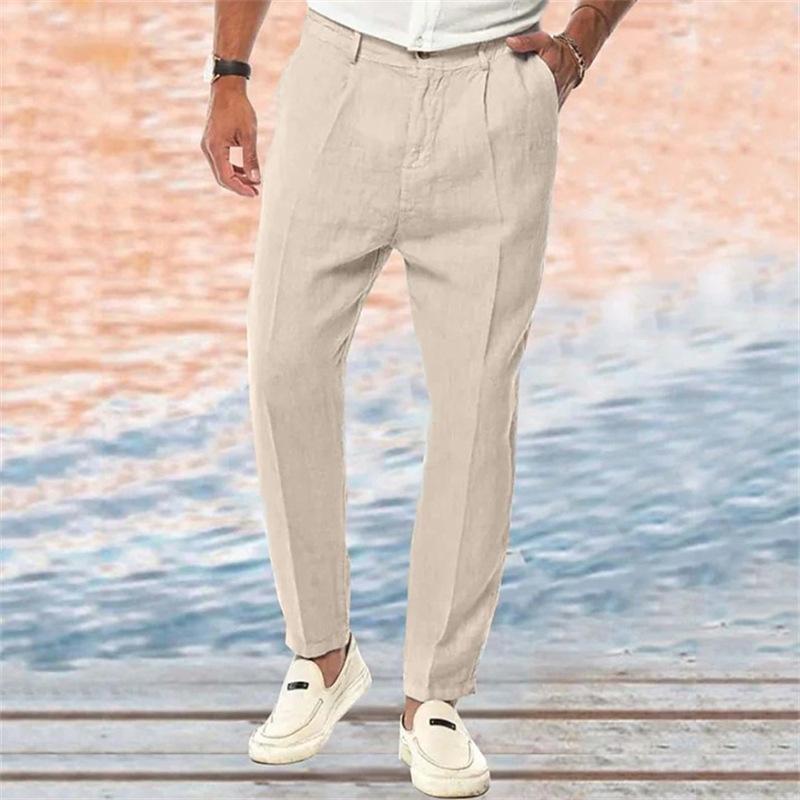 Sebastian - Pantaloni in lino solidi