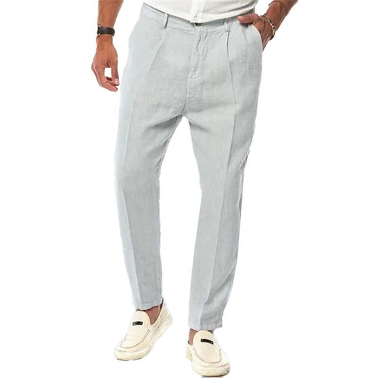Sebastian - Pantaloni in lino solidi