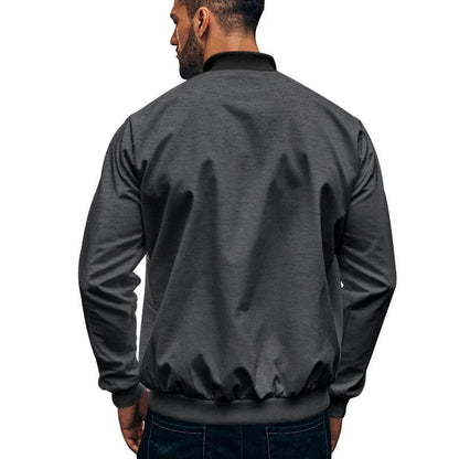 Otto - Giacca Casual da Uomo con Zip a Colore Contrasto