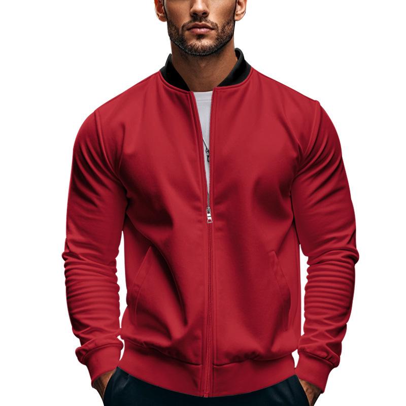 Otto - Giacca Casual da Uomo con Zip a Colore Contrasto