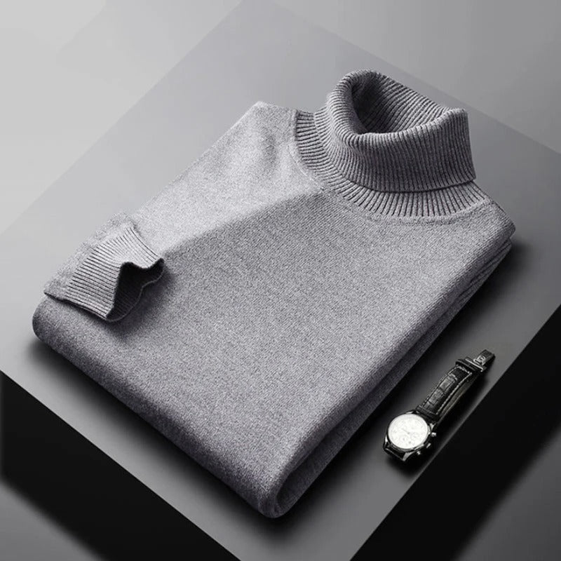 Mario - Pullover classico da uomo invernale con collo alto