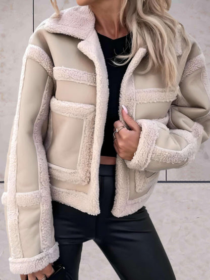 Cappotto elegante in lana con colletto di pelliccia Braylen