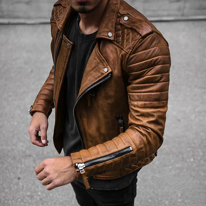 Giacca Uomo in Pelle Slim Taneli