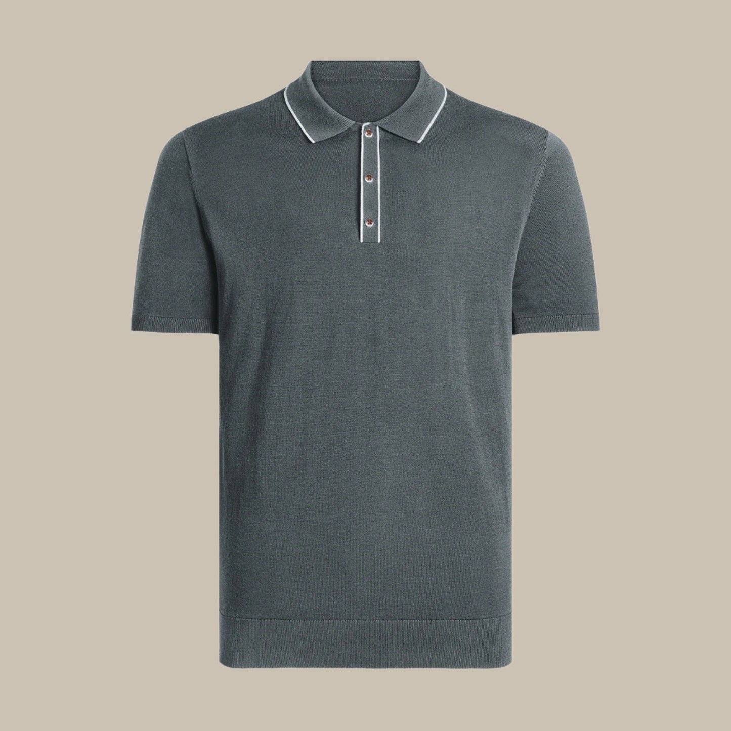 Marco - Polo premium elegante in maglia con maniche corte per uomini