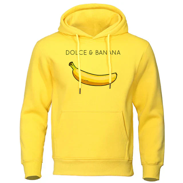 Billie - Felpa Autunnale Dolce Banana Elegante per Uomini